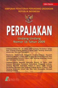 Image of UNDANG-UNDANG NOMOR 16 TAHUN 2009: PERPAJAKAN